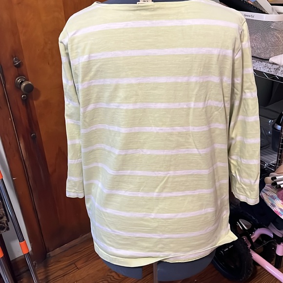 LL Bean three-quarter length sleeve cotton top - Picture 2 of 4